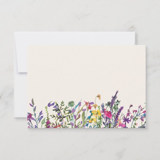 Carte vierge aquarelle florale (Devant)