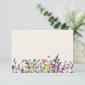 Carte vierge aquarelle florale (Debout devant)