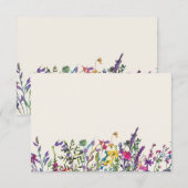 Carte vierge aquarelle florale (Devant / Derrière)