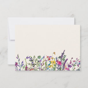 Carte vierge aquarelle florale