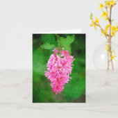 Carte vierge aquarelle lilas rose (Fleur jaune)