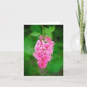 Carte vierge aquarelle lilas rose