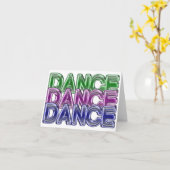 Carte VIERGE au néon de note de Bling de danse (Fleur jaune)