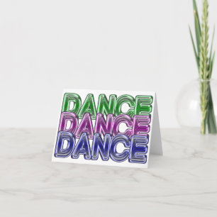 Carte VIERGE au néon de note de Bling de danse