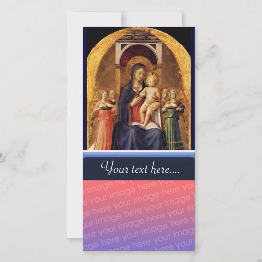 CARTE VIERGE AVEC ENFANT ET ANGELS (Devant)