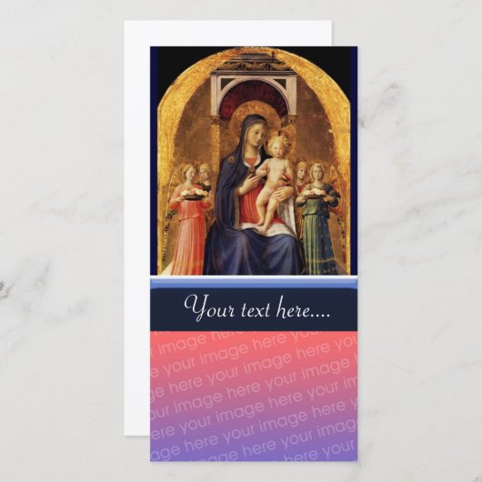 CARTE VIERGE AVEC ENFANT ET ANGELS (Devant / Derrière)