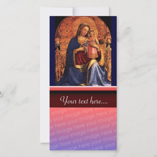 CARTE VIERGE AVEC ENFANT ET SAINTS 2 (Devant)