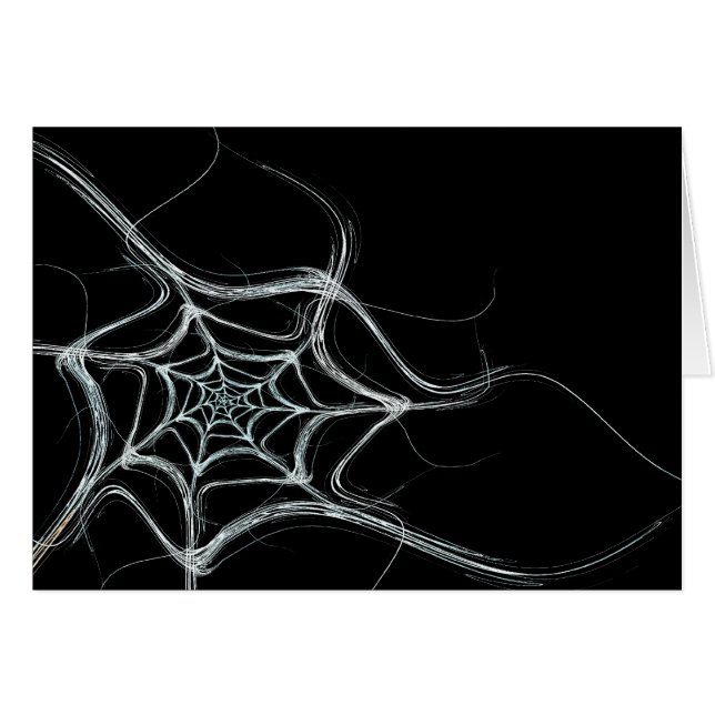 Carte vierge avec fond de toile d'araignée fractal (Devant Horizontal)