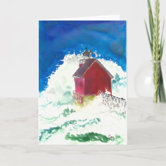 Carte vierge avec mers faisant rage (Devant)