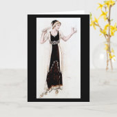 Carte vierge Bakst 1912 d'impression vintage de (Fleur jaune)