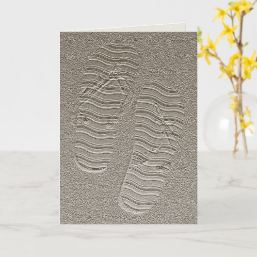 Carte vierge - Boucles à talons de sable (Fleur jaune)