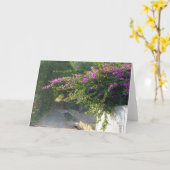 Carte vierge - bouganvillée sur un mur (Fleur jaune)