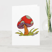 Carte vierge champignon rouge