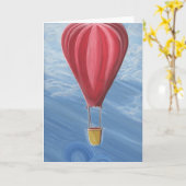 Carte vierge chaude de ballon à air (Fleur jaune)
