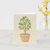 Carte vierge citron (Fleur jaune)