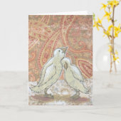 Carte vierge couple parfait fiançailles mariage ar (Fleur jaune)