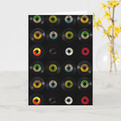 Carte vierge d'album de disque vinyle rétro (Fleur jaune)