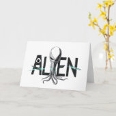 Carte vierge d'aliens de l'espace (Fleur jaune)