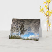 Carte vierge d'arbres de roche de chat (Fleur jaune)