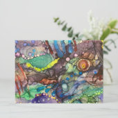 Carte vierge d'art abstrait sauvage et coloré à l' (Debout devant)