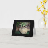 Carte vierge de bébé dragon barbu (Fleur jaune)