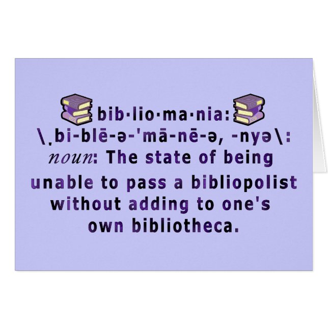 Carte vierge de Bibliomania (Devant horizontal)