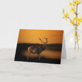 Carte vierge de cerfs communs (Fleur jaune)