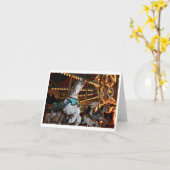 Carte vierge de cheval de carnaval (Fleur jaune)