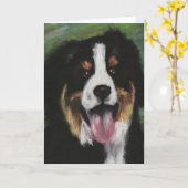 Carte vierge de chien de montagne de Bernese (Fleur jaune)