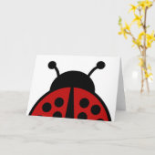 Carte vierge de coccinelle pour votre texte (Fleur jaune)