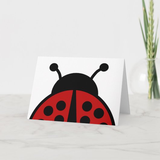 Carte vierge de coccinelle pour votre texte (Devant)