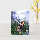 Carte vierge de Fairie de chardon (Fleur jaune)