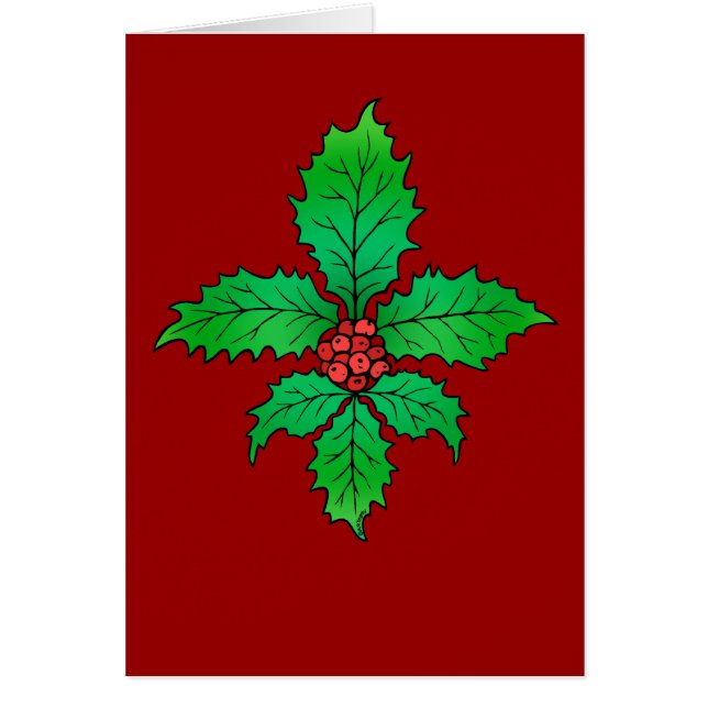 Carte vierge de Fleur de lis de houx (Devant)