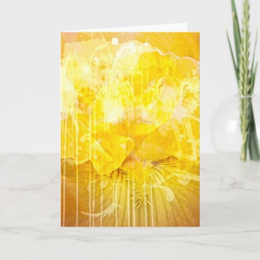 Carte vierge de fleur d'imaginaire (Devant)
