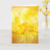 Carte vierge de fleur d'imaginaire (Fleur jaune)