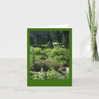 Carte vierge de fleur sauvage de montagne