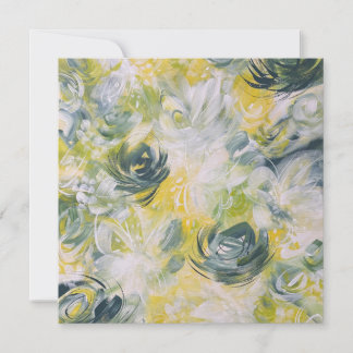 Carte vierge de fleurs fraîches florales