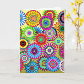 Carte vierge de flower power (Fleur jaune)