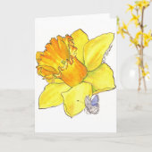 Carte vierge de jonquille (Fleur jaune)