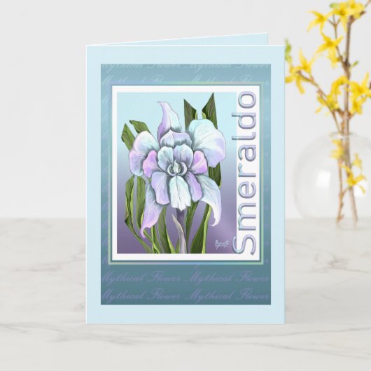 Carte vierge de la Fleur Smeraldo (Fleur jaune)