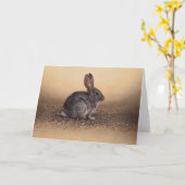 Carte vierge de lapin par Andrew Denman (Fleur jaune)