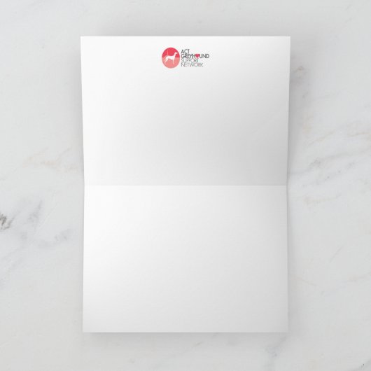 Carte vierge de lévrier floral (Intérieur)