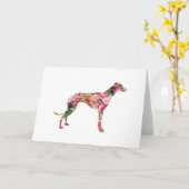 Carte vierge de lévrier floral (Fleur jaune)