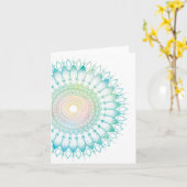 Carte vierge de mandala d'aquarelle (Fleur jaune)