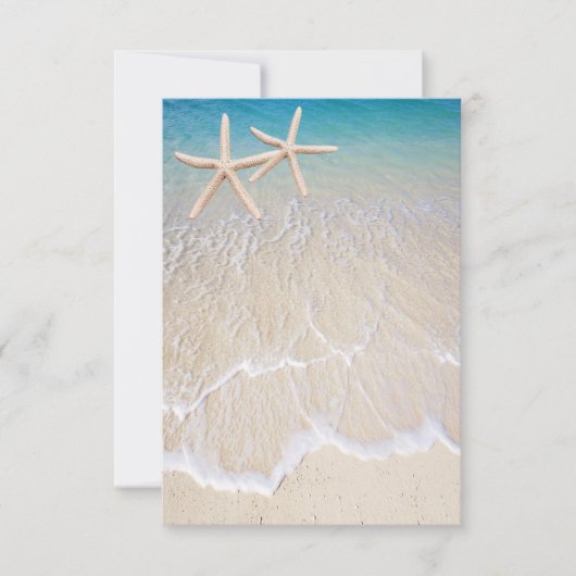 Carte vierge de mariage plage étoile de mer (Devant)