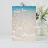 Carte vierge de mariage plage étoile de mer (Debout devant)
