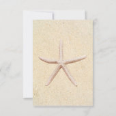 Carte vierge de mariage plage étoile de mer (Dos)