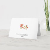 Carte vierge de Noël avec panier de fleurs sur un (Dos)
