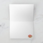 Carte vierge de Noël avec panier de fleurs sur un (Intérieur)