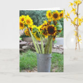 Carte vierge de note (Fleur jaune)